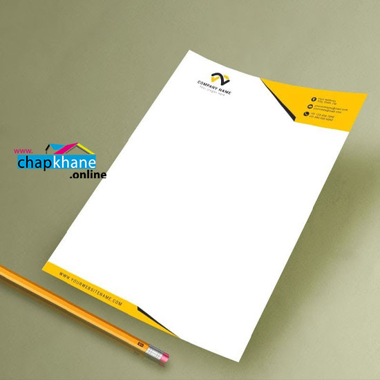 چاپ سربرگ روی کاغذی گلاسه