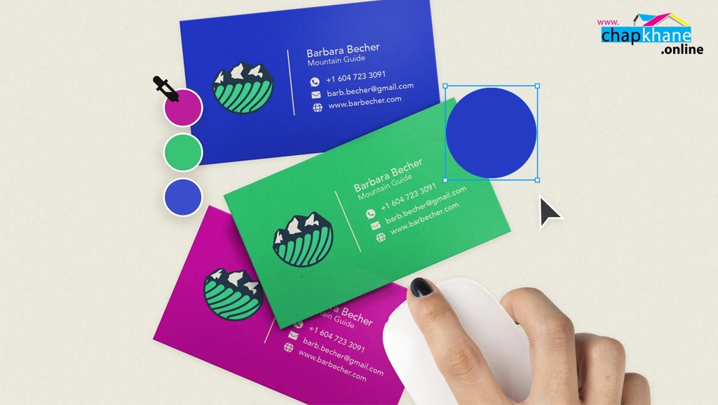 راهنمای انتخاب رنگ مناسب برای کارت ویزیت